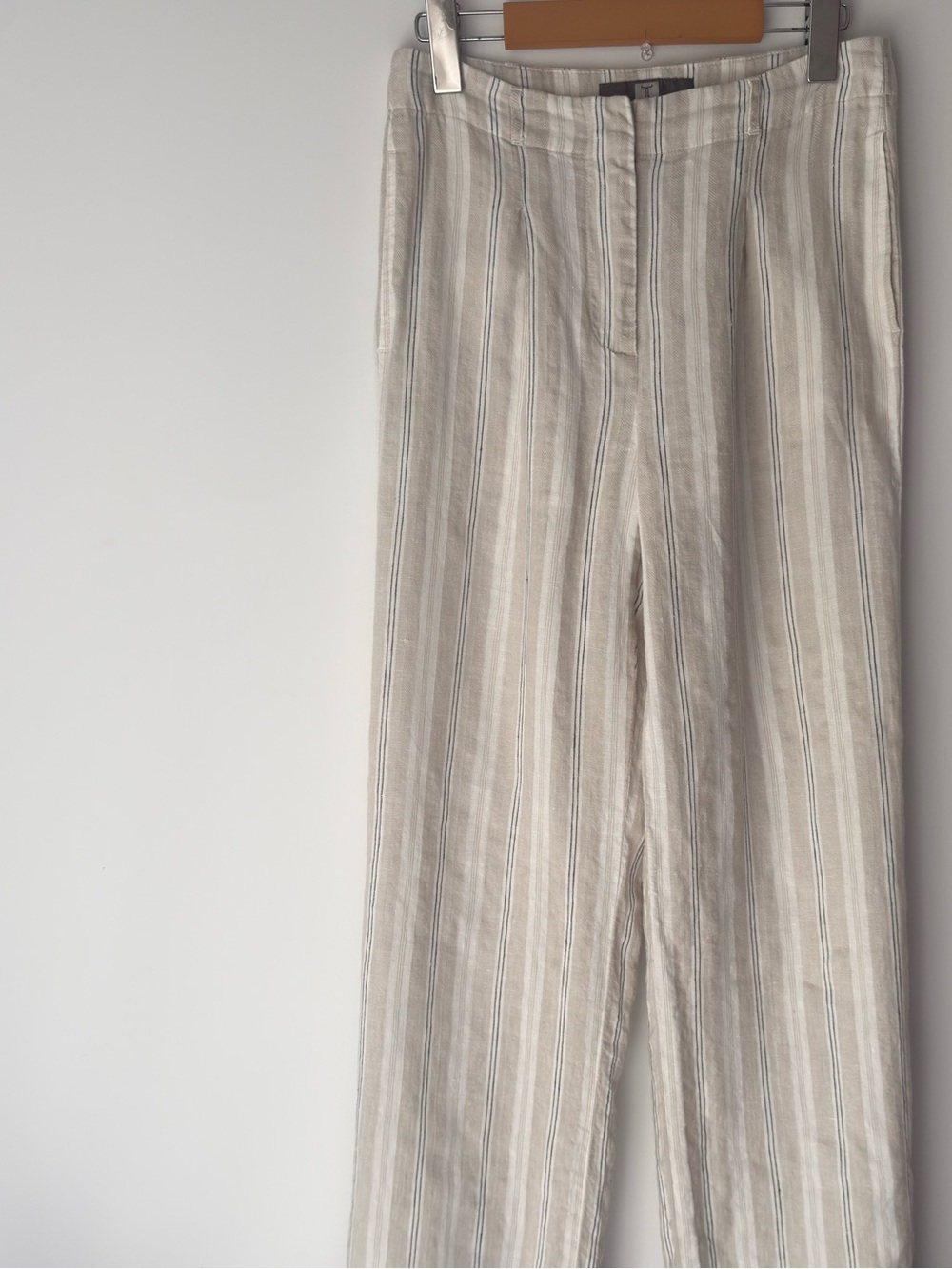 Tristan 100% Linen Striped Wide Leg Pants Size 2 XS